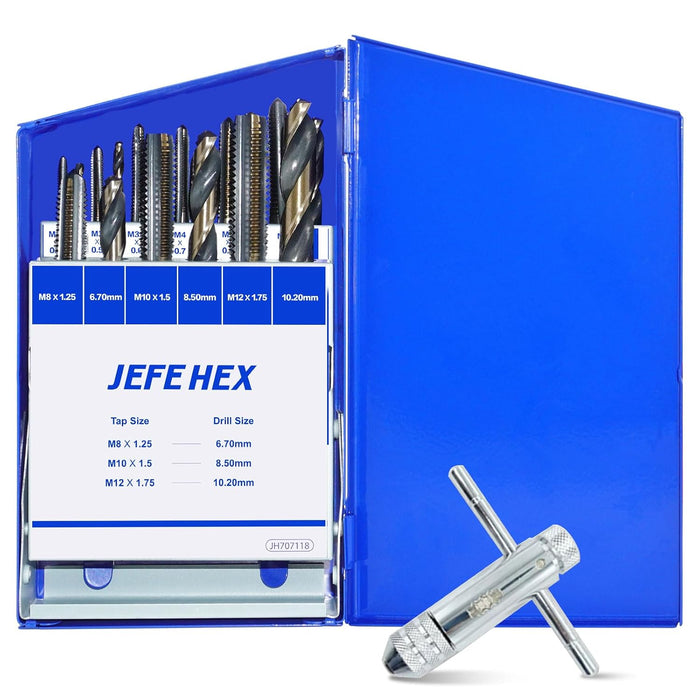 Handree 18 Pcs Metric Drill and Tap Sets