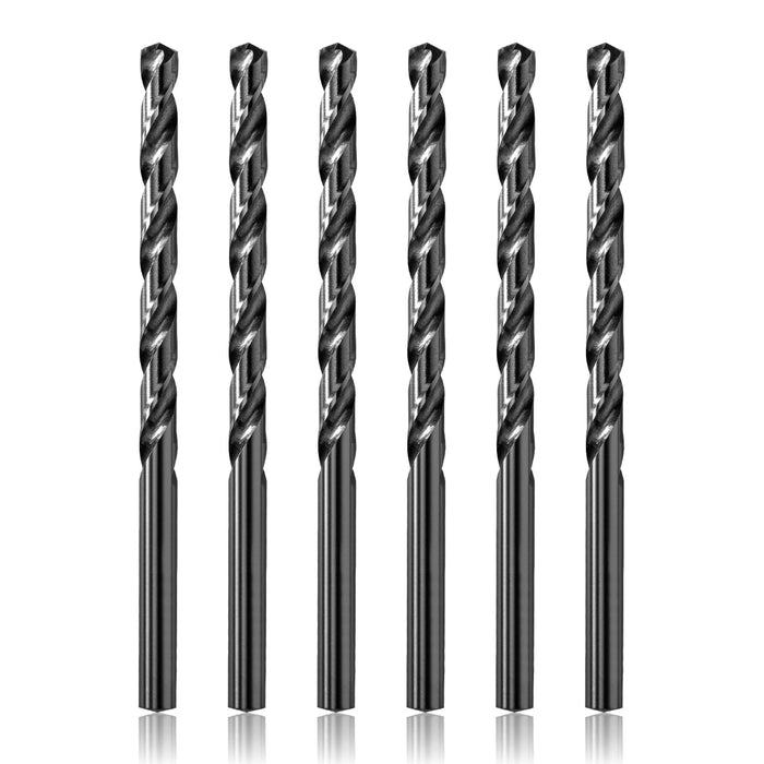 Handree Screw Machine Length Wire Drill Bits, HSS, 118 Degrees, Round Shank, Black Finish