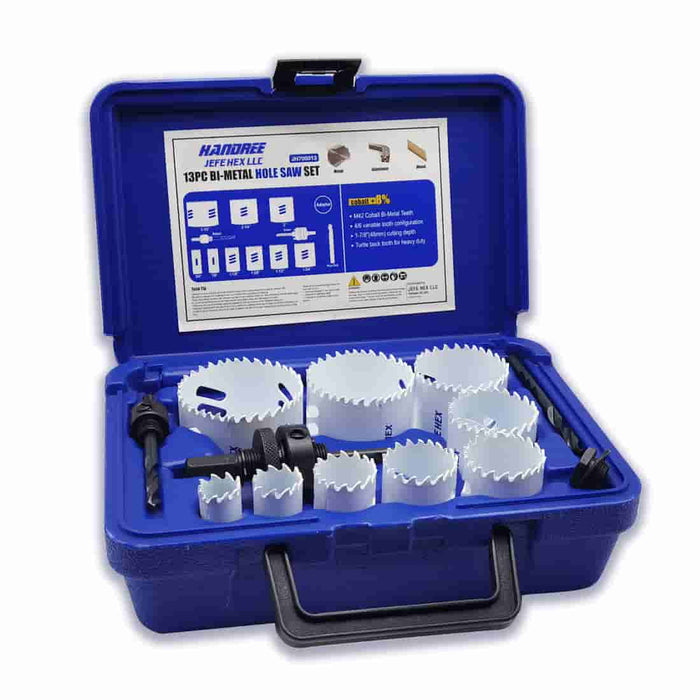Handree 13 Pcs Bi-Metal Hole Saw Set