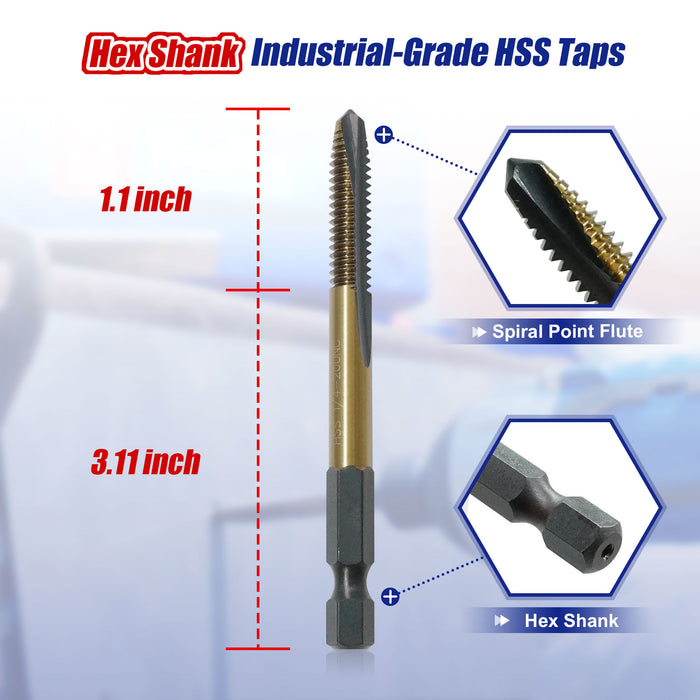 Hex Shank Tap (Individual Size)