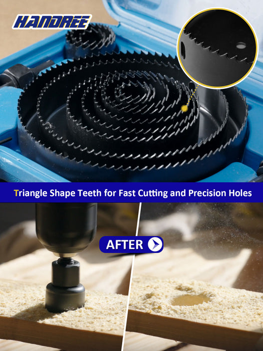 Handree 23 Pcs Wood Hole Saw Set