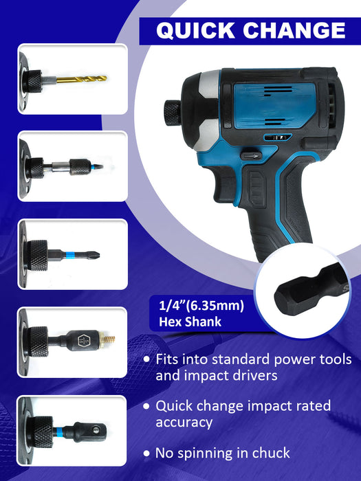Handree 48 Pcs Hex Shank Drill Bit and Screw Driver Bit Sets