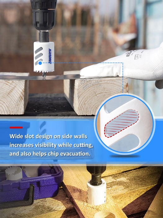 Handree 18 Pcs Bi-Metal Hole Saw Set