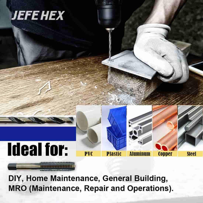 Handree 18 Pcs Metric Drill and Tap Sets