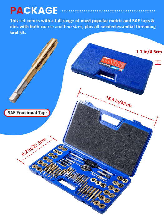 Handree 60 Pcs Tap and Die Set