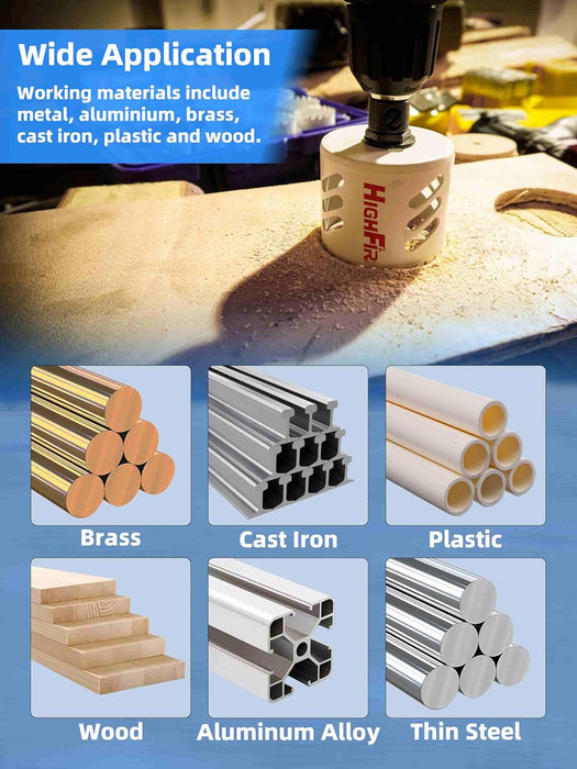Handree 18 Pcs Bi-Metal Hole Saw Set