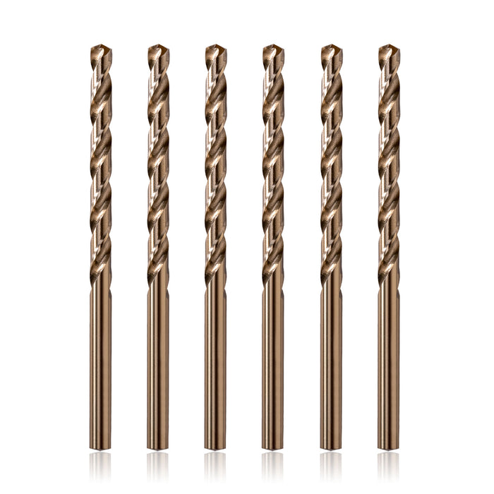 Handree Letter Screw Machine Length Drill Bits, M35, 135 Split Point, Round Shank, Brozen Finish