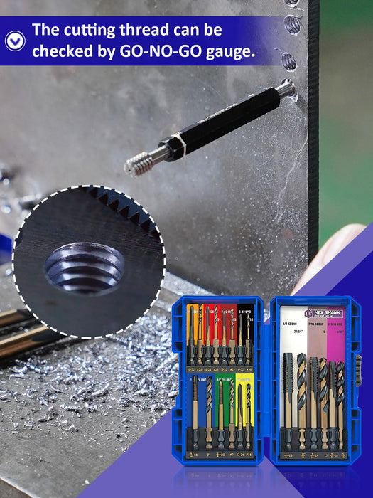 Handree 20 Pcs Hex Shank Drill and Tap Sets