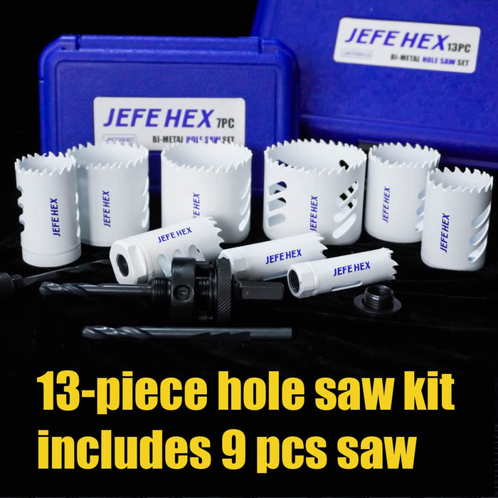 Handree 13 Pcs Bi-Metal Hole Saw Set