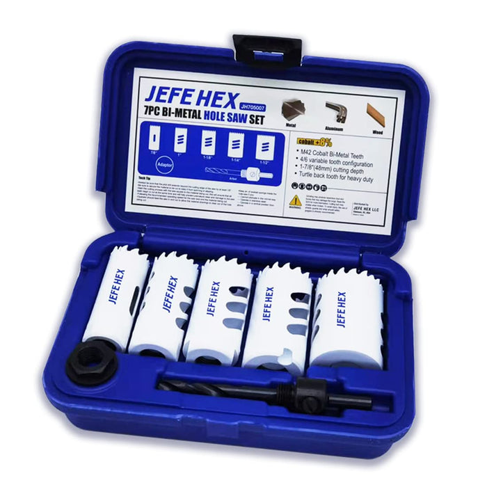 Handree 7 Pcs Bi-Metal Hole Saw Set