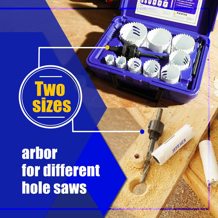 Handree 13 Pcs Bi-Metal Hole Saw Set